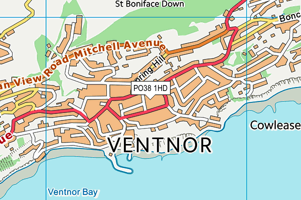 PO38 1HD map - OS VectorMap District (Ordnance Survey) PO38 1HD map - OS VectorMap District (Ordnance Survey)
