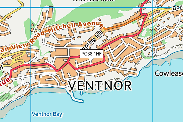 PO38 1HF map - OS VectorMap District (Ordnance Survey) PO38 1HF map - OS VectorMap District (Ordnance Survey)