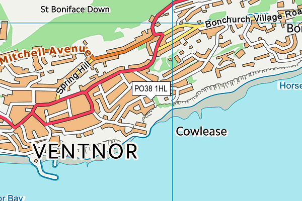 PO38 1HL map - OS VectorMap District (Ordnance Survey) PO38 1HL map - OS VectorMap District (Ordnance Survey)