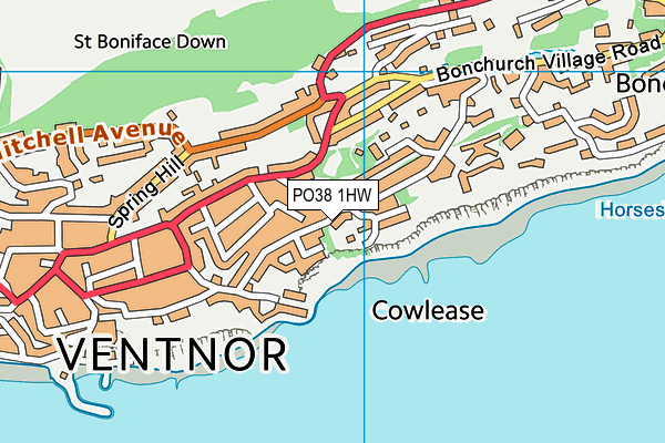 PO38 1HW map - OS VectorMap District (Ordnance Survey) PO38 1HW map - OS VectorMap District (Ordnance Survey)