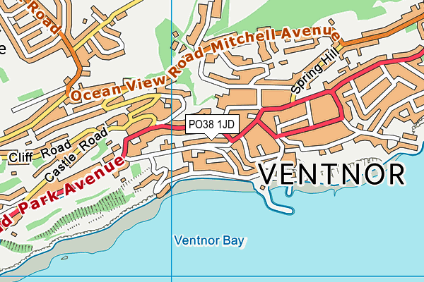 PO38 1JD map - OS VectorMap District (Ordnance Survey) PO38 1JD map - OS VectorMap District (Ordnance Survey)