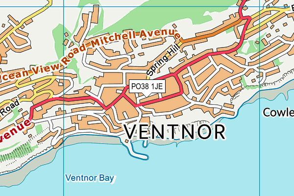 PO38 1JE map - OS VectorMap District (Ordnance Survey) PO38 1JE map - OS VectorMap District (Ordnance Survey)