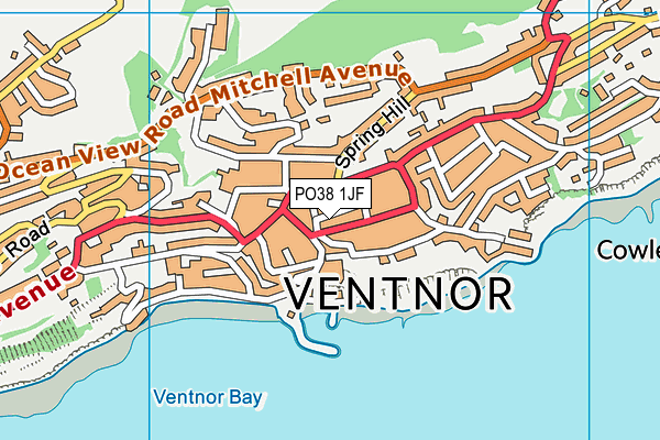 PO38 1JF map - OS VectorMap District (Ordnance Survey) PO38 1JF map - OS VectorMap District (Ordnance Survey)