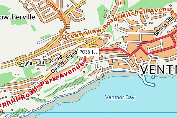 PO38 1JJ map - OS VectorMap District (Ordnance Survey) PO38 1JJ map - OS VectorMap District (Ordnance Survey)