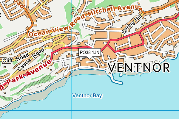 PO38 1JN map - OS VectorMap District (Ordnance Survey) PO38 1JN map - OS VectorMap District (Ordnance Survey)