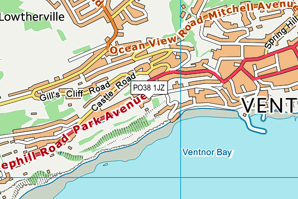PO38 1JZ map - OS VectorMap District (Ordnance Survey) PO38 1JZ map - OS VectorMap District (Ordnance Survey)