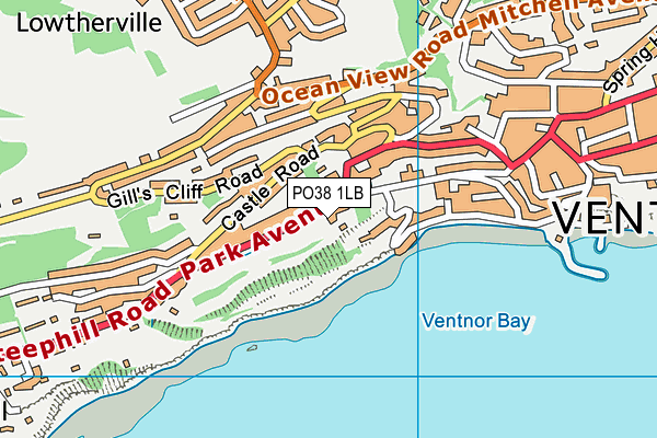 PO38 1LB map - OS VectorMap District (Ordnance Survey) PO38 1LB map - OS VectorMap District (Ordnance Survey)