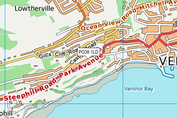 PO38 1LD map - OS VectorMap District (Ordnance Survey) PO38 1LD map - OS VectorMap District (Ordnance Survey)