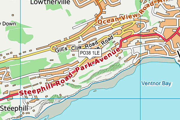 PO38 1LE map - OS VectorMap District (Ordnance Survey) PO38 1LE map - OS VectorMap District (Ordnance Survey)