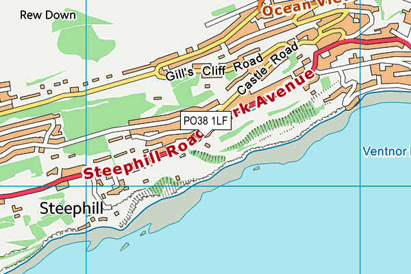 PO38 1LF map - OS VectorMap District (Ordnance Survey) PO38 1LF map - OS VectorMap District (Ordnance Survey)