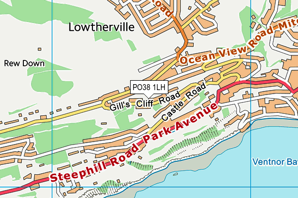 PO38 1LH map - OS VectorMap District (Ordnance Survey) PO38 1LH map - OS VectorMap District (Ordnance Survey)