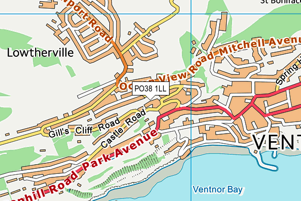PO38 1LL map - OS VectorMap District (Ordnance Survey) PO38 1LL map - OS VectorMap District (Ordnance Survey)