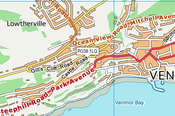 PO38 1LQ map - OS VectorMap District (Ordnance Survey) PO38 1LQ map - OS VectorMap District (Ordnance Survey)