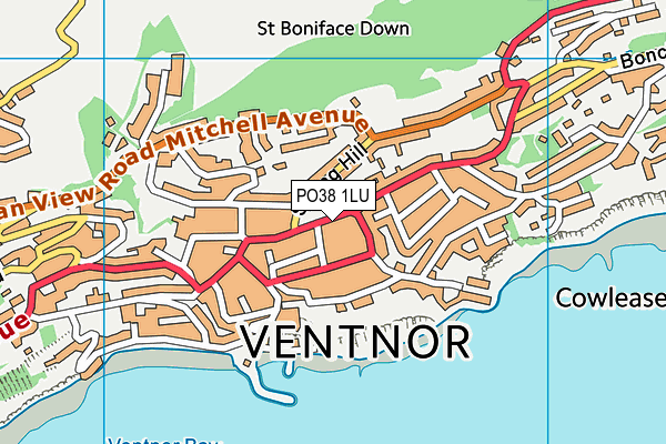 PO38 1LU map - OS VectorMap District (Ordnance Survey) PO38 1LU map - OS VectorMap District (Ordnance Survey)