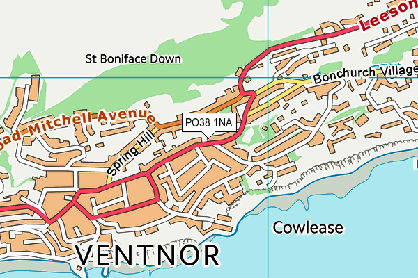 PO38 1NA map - OS VectorMap District (Ordnance Survey) PO38 1NA map - OS VectorMap District (Ordnance Survey)