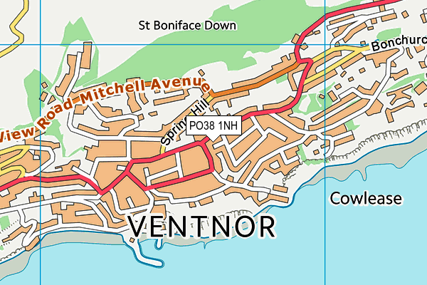 PO38 1NH map - OS VectorMap District (Ordnance Survey) PO38 1NH map - OS VectorMap District (Ordnance Survey)
