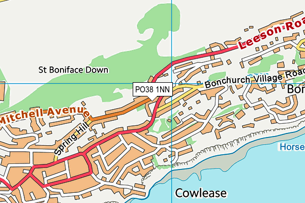 PO38 1NN map - OS VectorMap District (Ordnance Survey) PO38 1NN map - OS VectorMap District (Ordnance Survey)