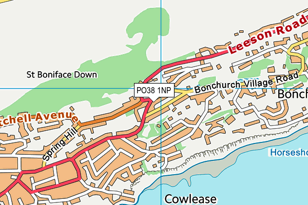 PO38 1NP map - OS VectorMap District (Ordnance Survey) PO38 1NP map - OS VectorMap District (Ordnance Survey)