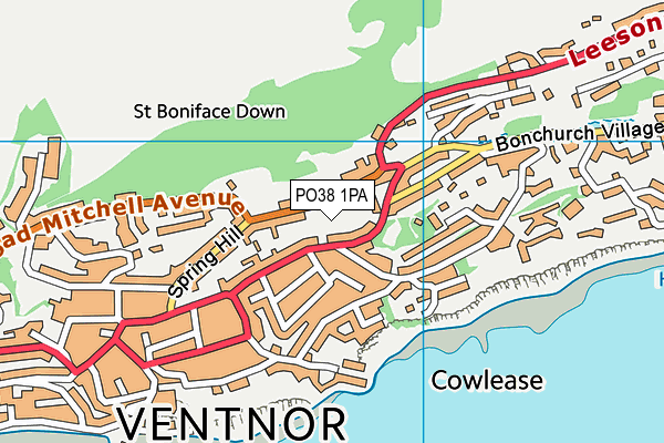 PO38 1PA map - OS VectorMap District (Ordnance Survey) PO38 1PA map - OS VectorMap District (Ordnance Survey)
