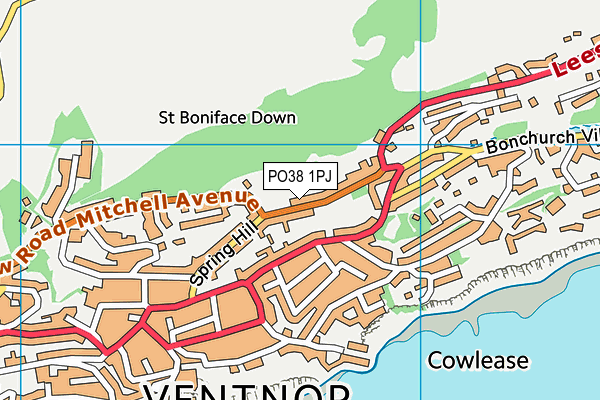 PO38 1PJ map - OS VectorMap District (Ordnance Survey) PO38 1PJ map - OS VectorMap District (Ordnance Survey)