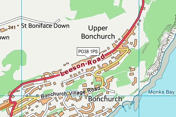 PO38 1PS map - OS VectorMap District (Ordnance Survey) PO38 1PS map - OS VectorMap District (Ordnance Survey)
