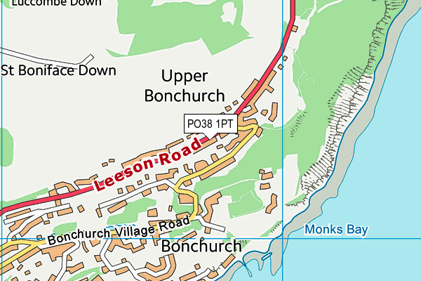 PO38 1PT map - OS VectorMap District (Ordnance Survey) PO38 1PT map - OS VectorMap District (Ordnance Survey)