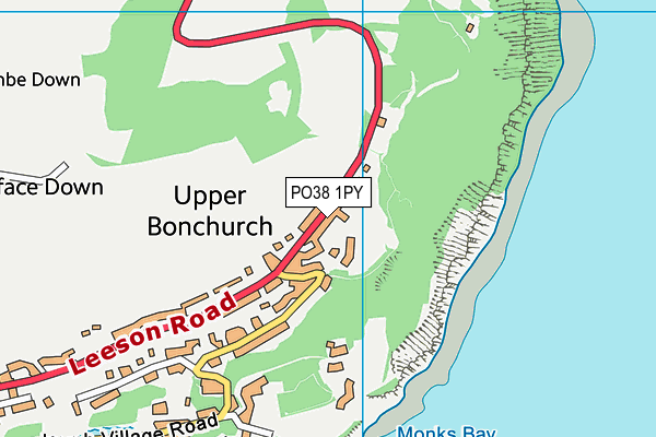 PO38 1PY map - OS VectorMap District (Ordnance Survey) PO38 1PY map - OS VectorMap District (Ordnance Survey)
