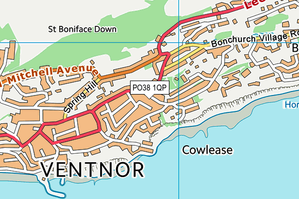 PO38 1QP map - OS VectorMap District (Ordnance Survey) PO38 1QP map - OS VectorMap District (Ordnance Survey)