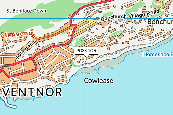 PO38 1QR map - OS VectorMap District (Ordnance Survey) PO38 1QR map - OS VectorMap District (Ordnance Survey)