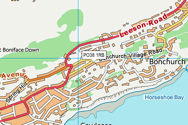 PO38 1RB map - OS VectorMap District (Ordnance Survey) PO38 1RB map - OS VectorMap District (Ordnance Survey)