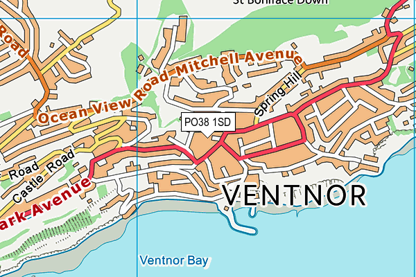 PO38 1SD map - OS VectorMap District (Ordnance Survey) PO38 1SD map - OS VectorMap District (Ordnance Survey)
