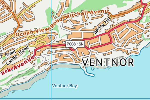 PO38 1SN map - OS VectorMap District (Ordnance Survey) PO38 1SN map - OS VectorMap District (Ordnance Survey)