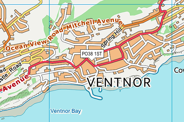 PO38 1ST map - OS VectorMap District (Ordnance Survey) PO38 1ST map - OS VectorMap District (Ordnance Survey)