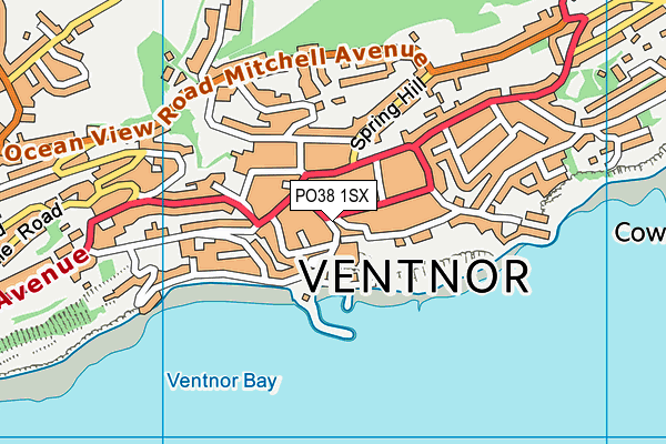 PO38 1SX map - OS VectorMap District (Ordnance Survey) PO38 1SX map - OS VectorMap District (Ordnance Survey)