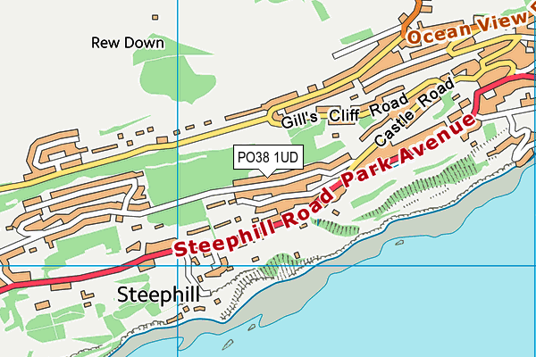 PO38 1UD map - OS VectorMap District (Ordnance Survey) PO38 1UD map - OS VectorMap District (Ordnance Survey)