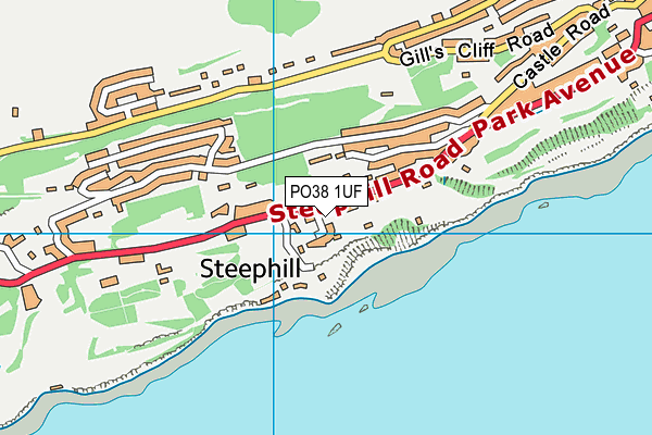 PO38 1UF map - OS VectorMap District (Ordnance Survey) PO38 1UF map - OS VectorMap District (Ordnance Survey)