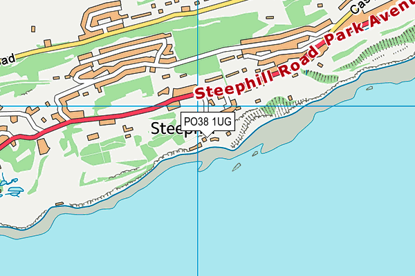 PO38 1UG map - OS VectorMap District (Ordnance Survey) PO38 1UG map - OS VectorMap District (Ordnance Survey)