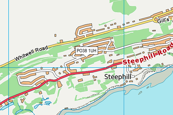 PO38 1UH map - OS VectorMap District (Ordnance Survey) PO38 1UH map - OS VectorMap District (Ordnance Survey)