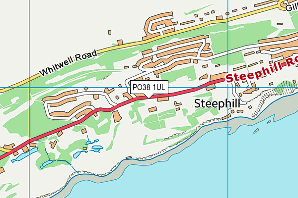 PO38 1UL map - OS VectorMap District (Ordnance Survey)