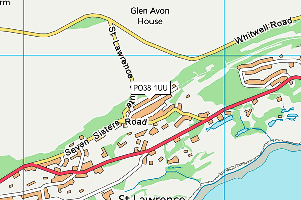 PO38 1UU map - OS VectorMap District (Ordnance Survey) PO38 1UU map - OS VectorMap District (Ordnance Survey)