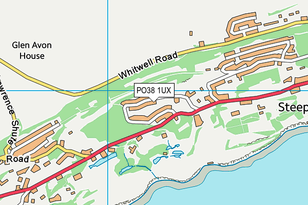 PO38 1UX map - OS VectorMap District (Ordnance Survey) PO38 1UX map - OS VectorMap District (Ordnance Survey)