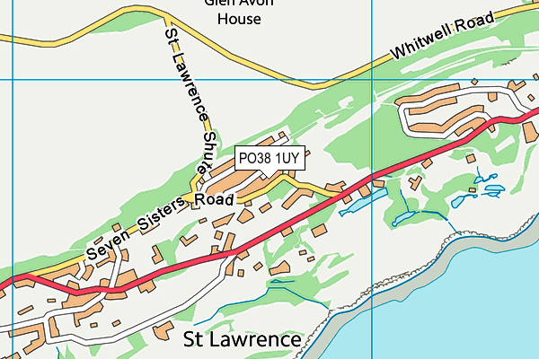 PO38 1UY map - OS VectorMap District (Ordnance Survey)