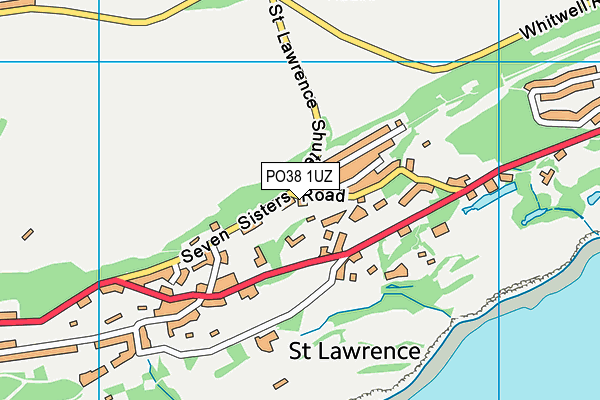 PO38 1UZ map - OS VectorMap District (Ordnance Survey) PO38 1UZ map - OS VectorMap District (Ordnance Survey)