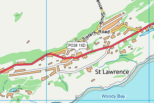 PO38 1XD map - OS VectorMap District (Ordnance Survey) PO38 1XD map - OS VectorMap District (Ordnance Survey)