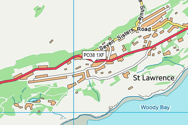 PO38 1XF map - OS VectorMap District (Ordnance Survey) PO38 1XF map - OS VectorMap District (Ordnance Survey)