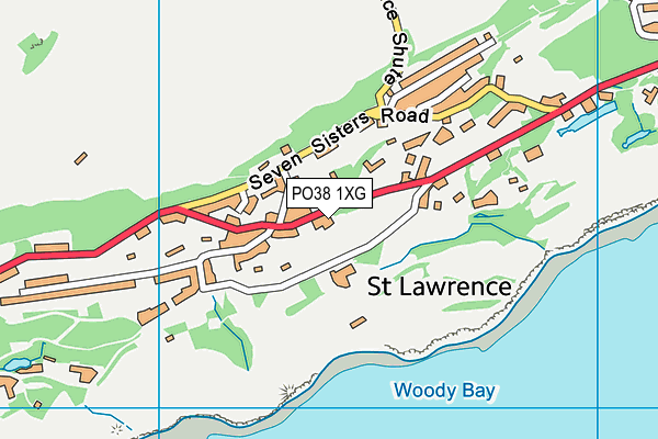 PO38 1XG map - OS VectorMap District (Ordnance Survey) PO38 1XG map - OS VectorMap District (Ordnance Survey)