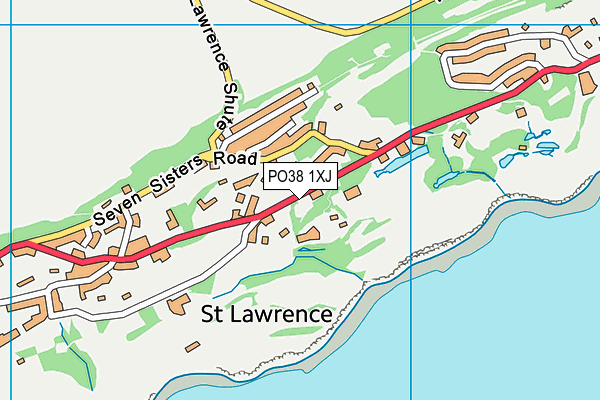 PO38 1XJ map - OS VectorMap District (Ordnance Survey) PO38 1XJ map - OS VectorMap District (Ordnance Survey)