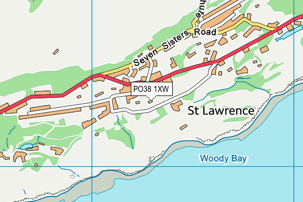 PO38 1XW map - OS VectorMap District (Ordnance Survey) PO38 1XW map - OS VectorMap District (Ordnance Survey)