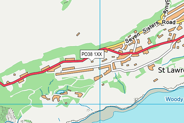 PO38 1XX map - OS VectorMap District (Ordnance Survey) PO38 1XX map - OS VectorMap District (Ordnance Survey)
