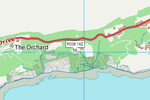 PO38 1XZ map - OS VectorMap District (Ordnance Survey) PO38 1XZ map - OS VectorMap District (Ordnance Survey)